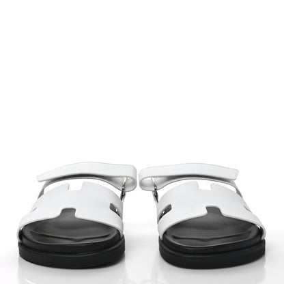 Hermes Epsom Womens Chypre Sandals 41 White 2 of 9