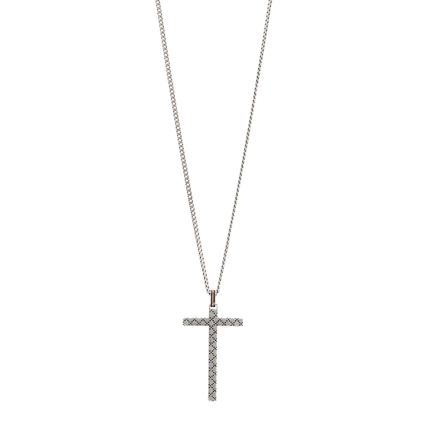 Sterling Silver Enamel Diamantissima Cross Pendant Necklace