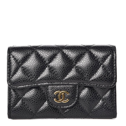 Chanel Caviar Quilted Flap Card Holder Black 1 of 11