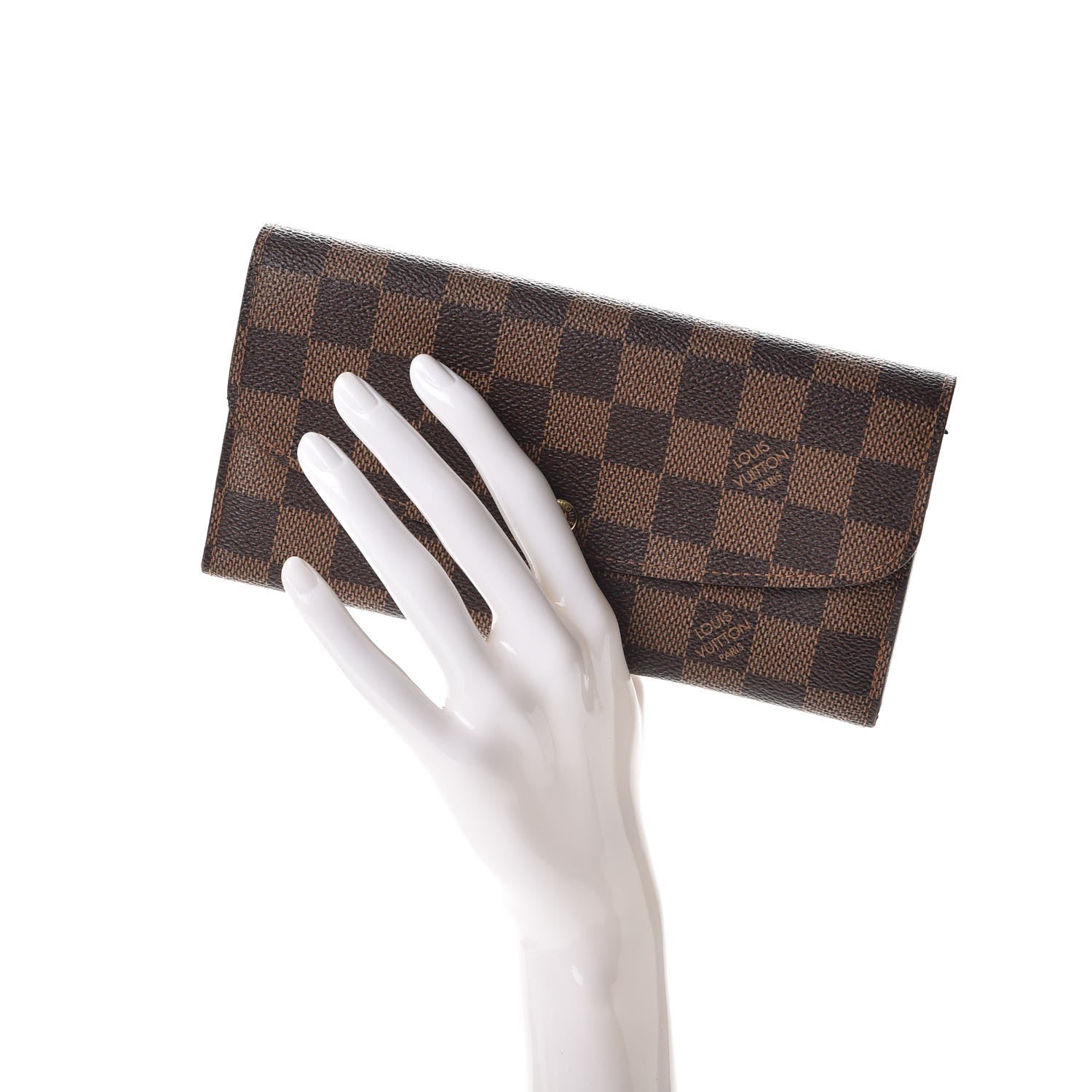 Louis Vuitton Damier Ebene Emilie Wallet 2 of 9