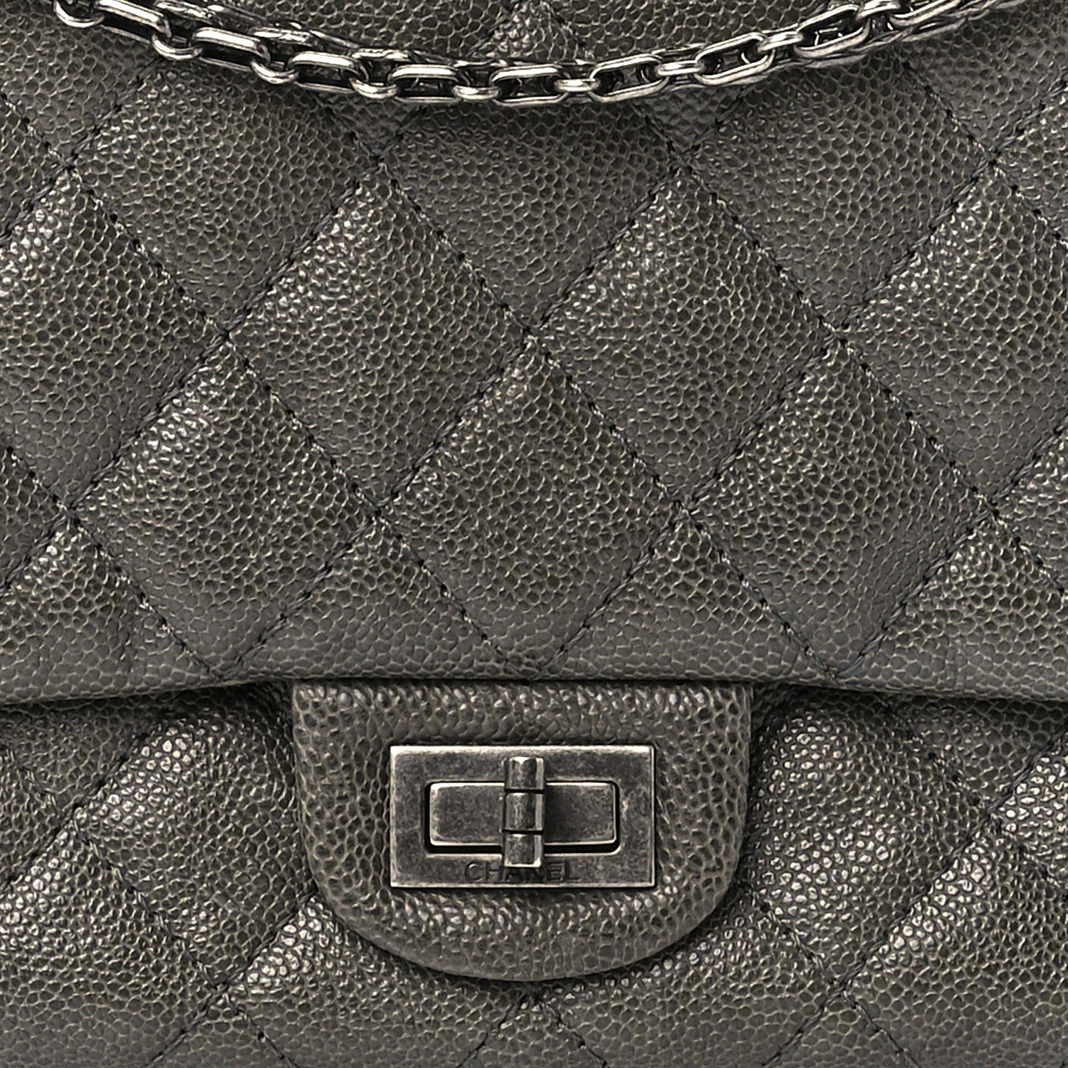 Chanel Caviar Quilted 2.55 Reissue 226 Flap Grey 8 of 11