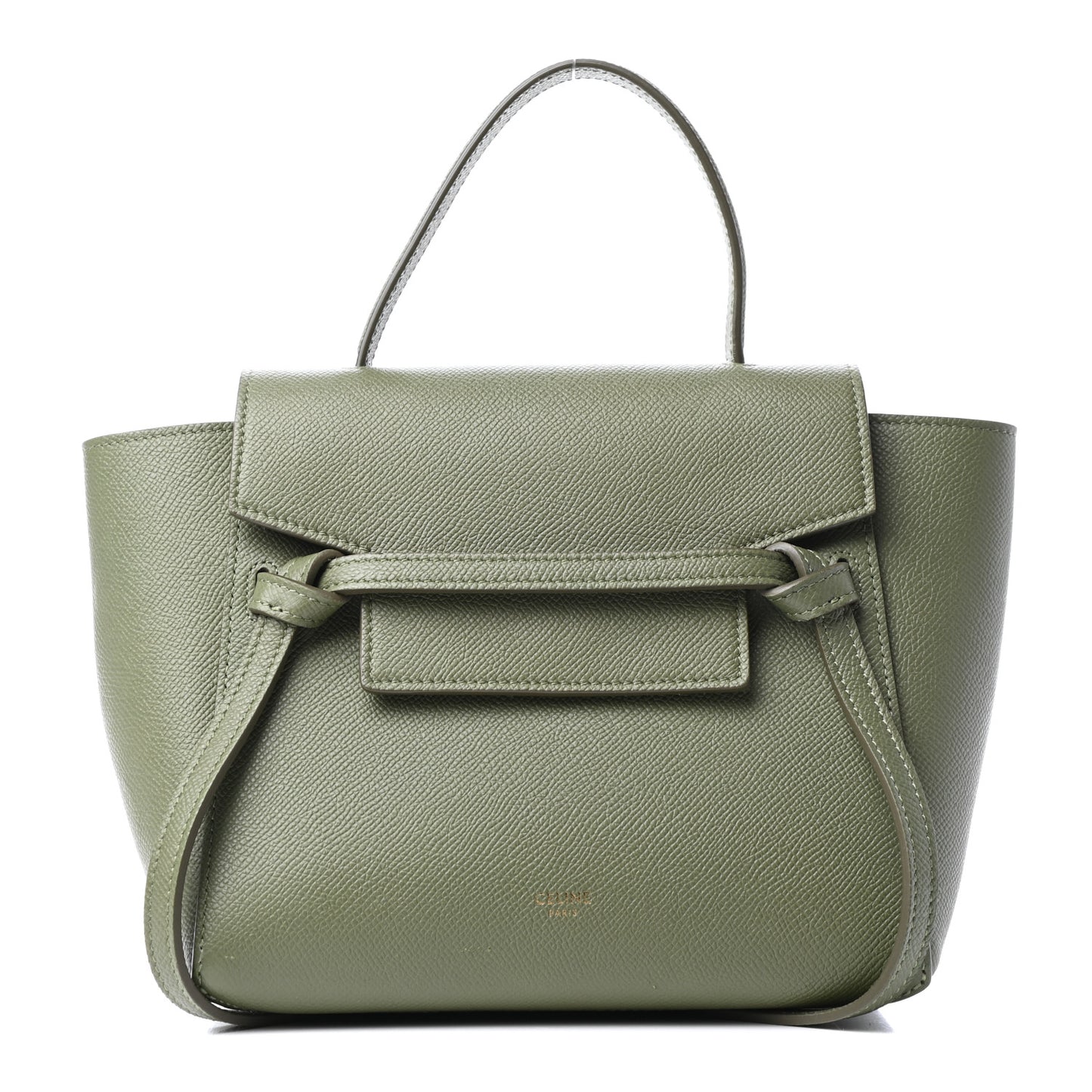 Grained Calfskin Nano Belt Bag Light Khaki