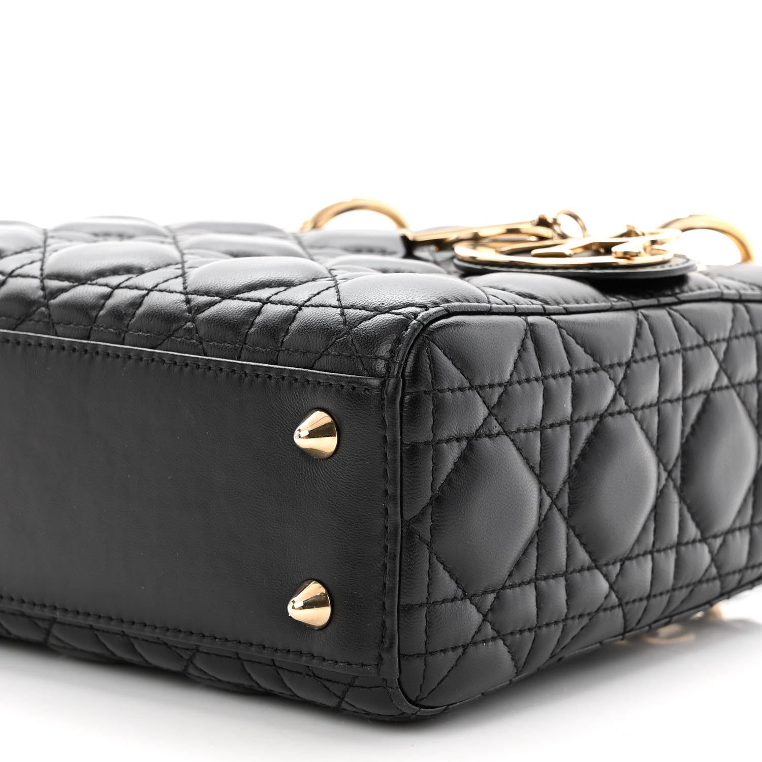 Christian Dior Lambskin Cannage Small Lucky Badges My Lady Dior Black 9 of 9