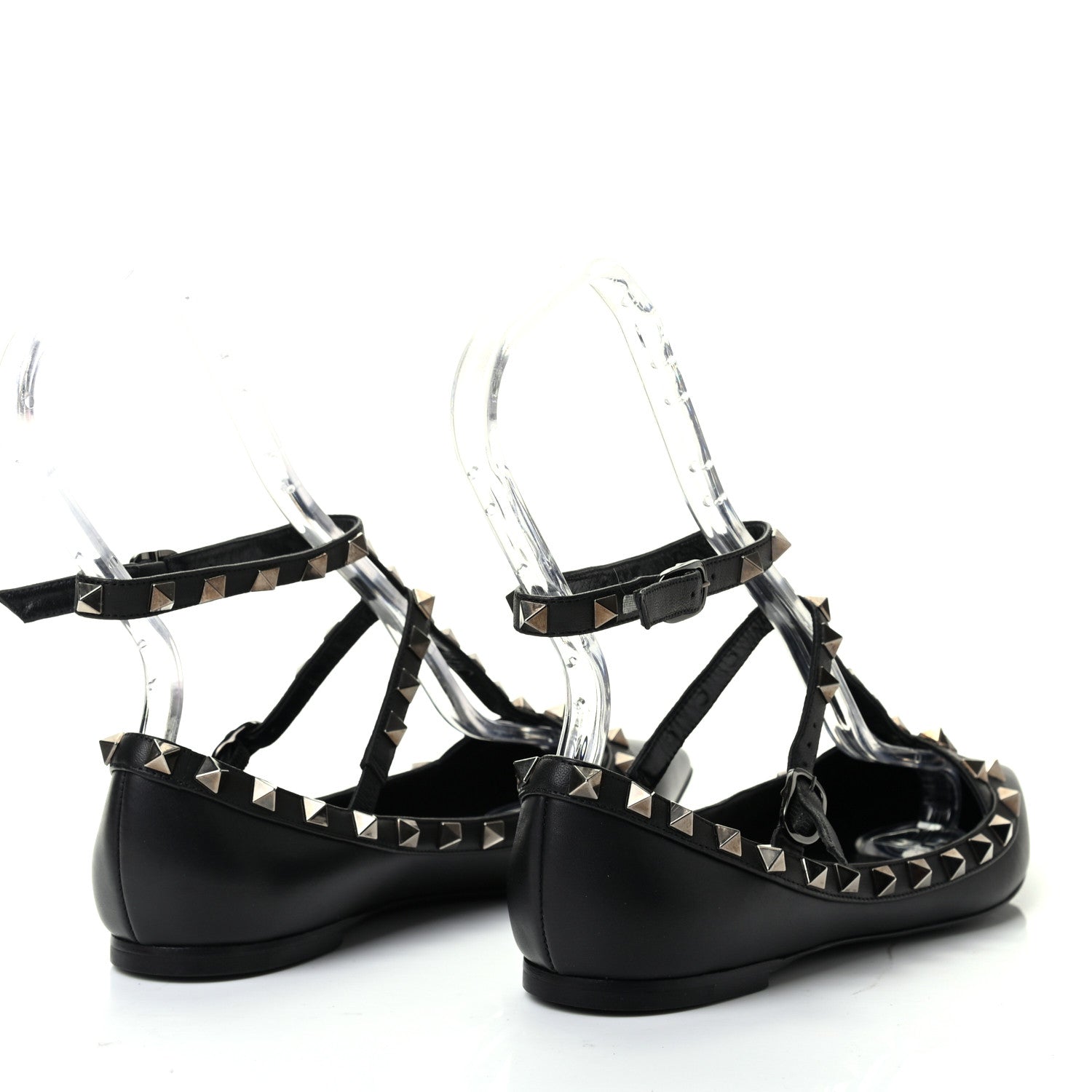 Valentino Garavani Nappa Rockstud Cage Ballerina Flats 36 Black 4 of 9
