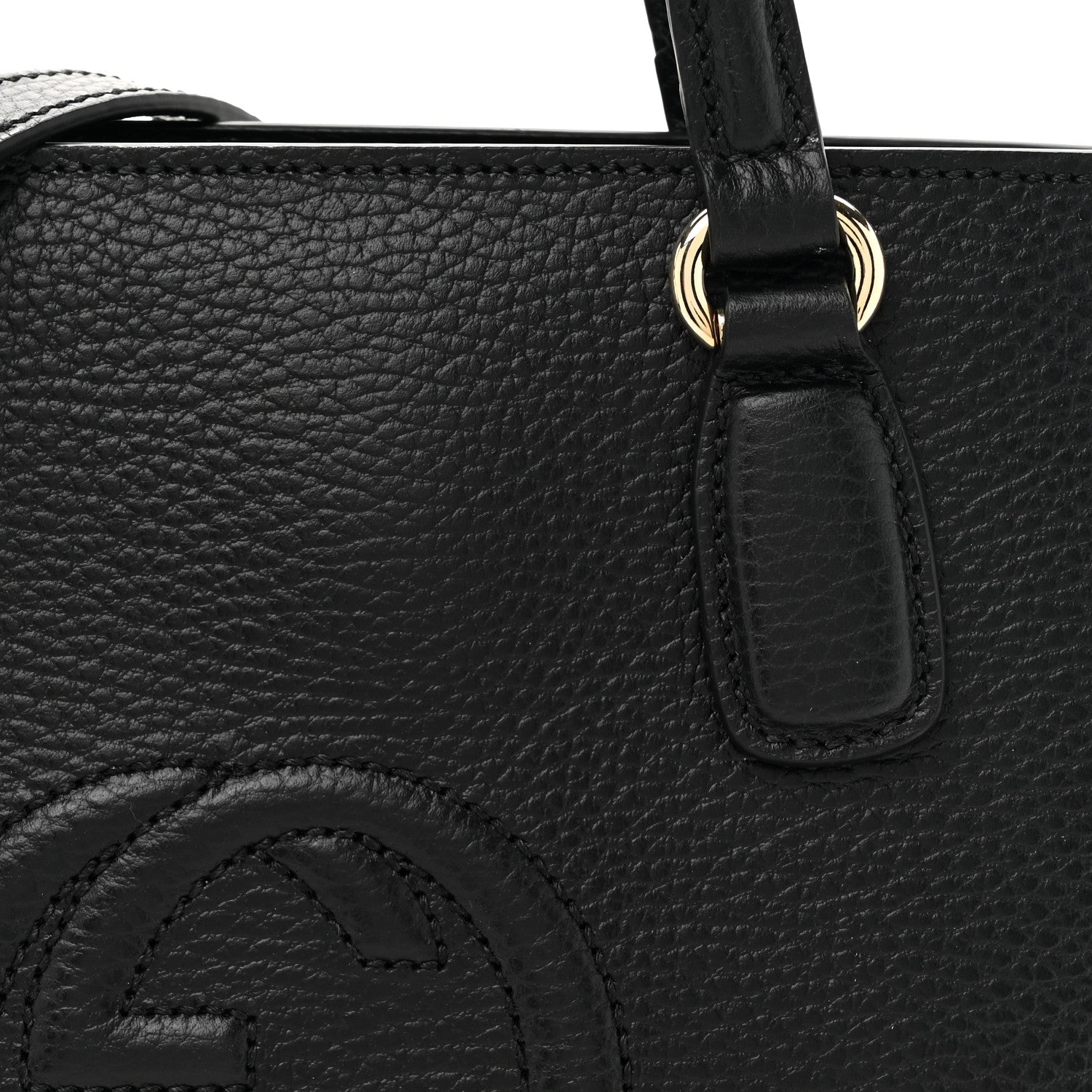 Gucci Dollar Calfskin Medium Soho Top Handle Satchel Black 8 of 10