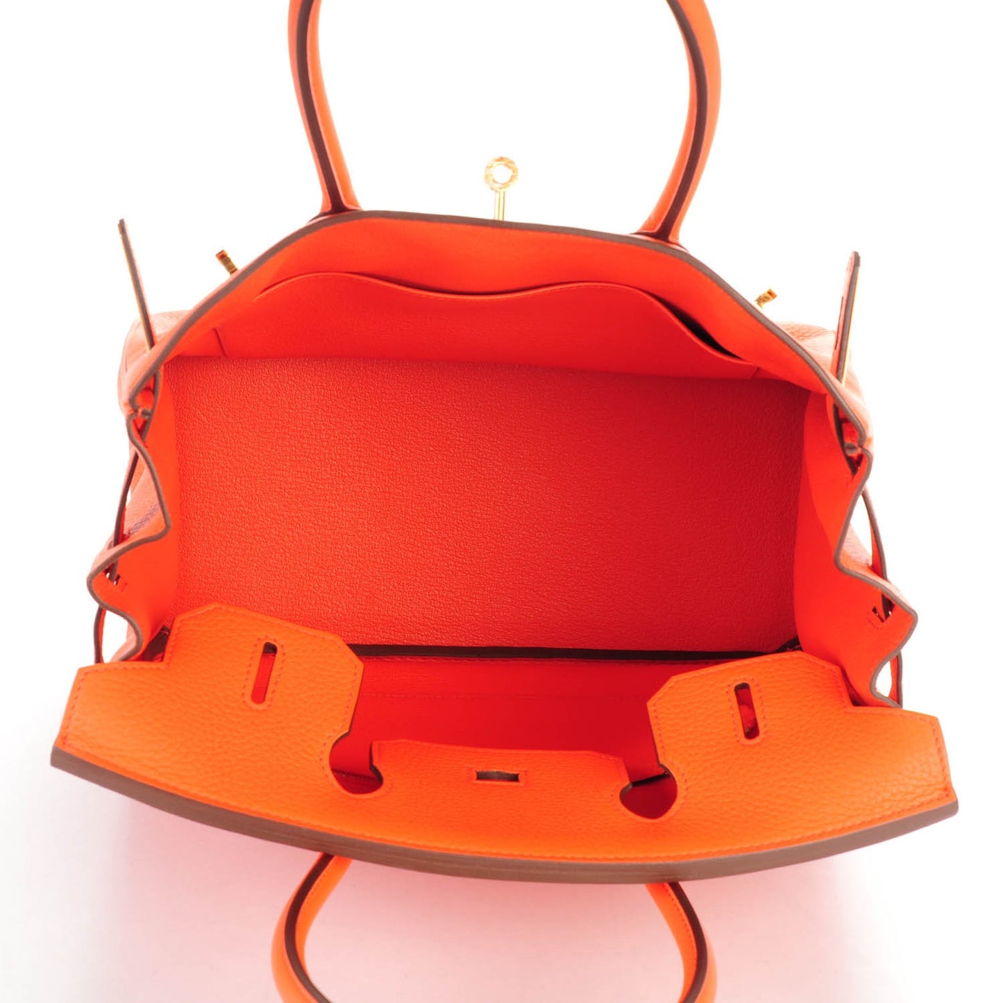 Taurillon Clemence Birkin 30 Orange Poppy