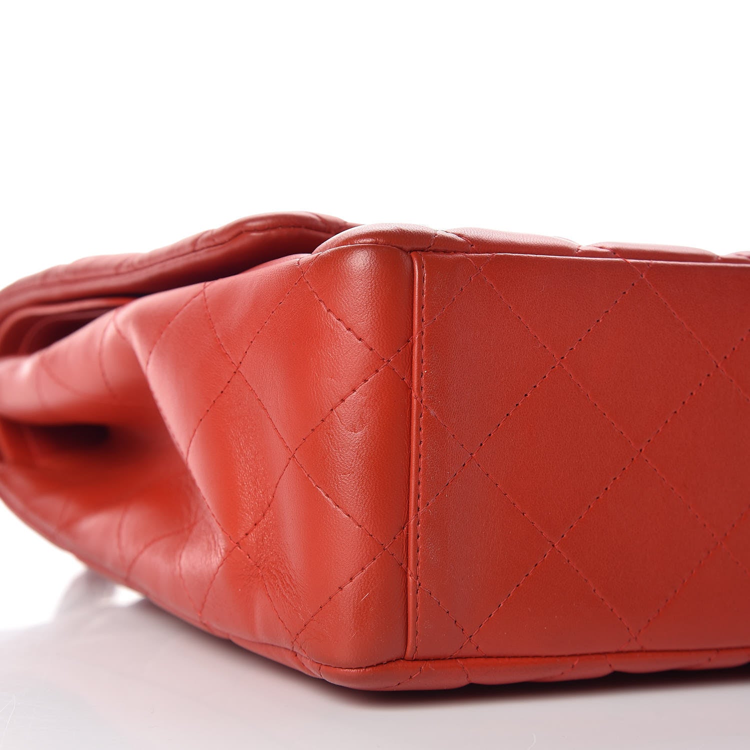 Chanel Lambskin Quilted Maxi Double Flap Red 8 of 9
