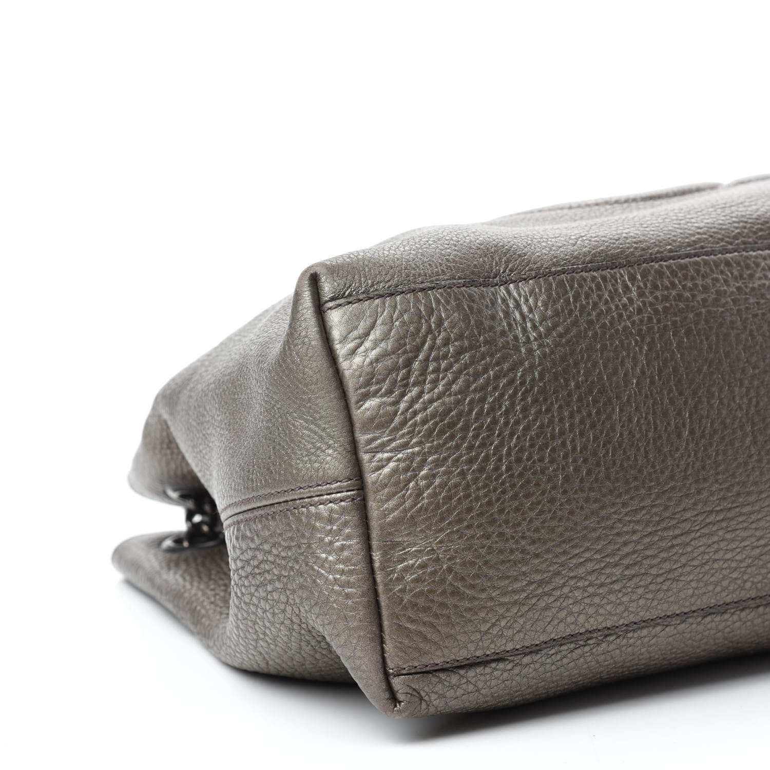 Gucci Metallic Pebbled Calfskin Medium Soho Chain Shoulder Bag Sasso 6 of 17