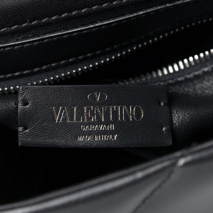 Valentino Garavani Nappa Monochrome Medium Roman Stud Shoulder Bag Black 6 of 8