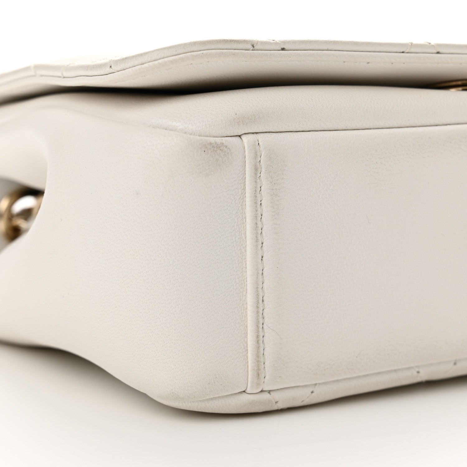 Chanel Lambskin Quilted Studded Beauty Begins Flap White 9 of 17