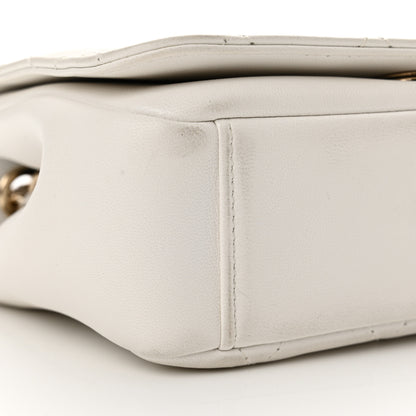 Chanel Lambskin Quilted Studded Beauty Begins Flap White 9 of 17