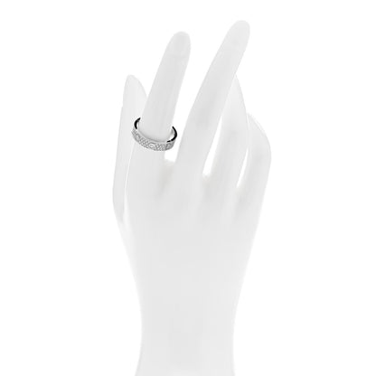 Cartier 18K White Gold Diamond 5mm LOVE Paved Ring 56 7.75 2 of 4