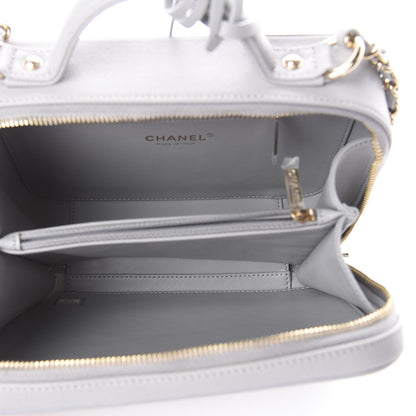 Chanel Caviar Quilted Medium CC Filigree Vanity Case Grey 4 of 9