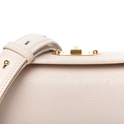 Alexander McQueen Silky Amish Grain Calfskin Scarf Box Shoulder Bag 19 Off White 12 of 13