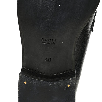 Gucci Goatskin Womens Logo 15mm Loafers 40 Black 6 of 8