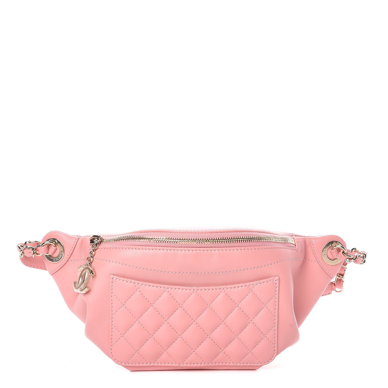 Chanel Lambskin Quilted Bi Waist Bag Fanny Pack Pink 1 of 8