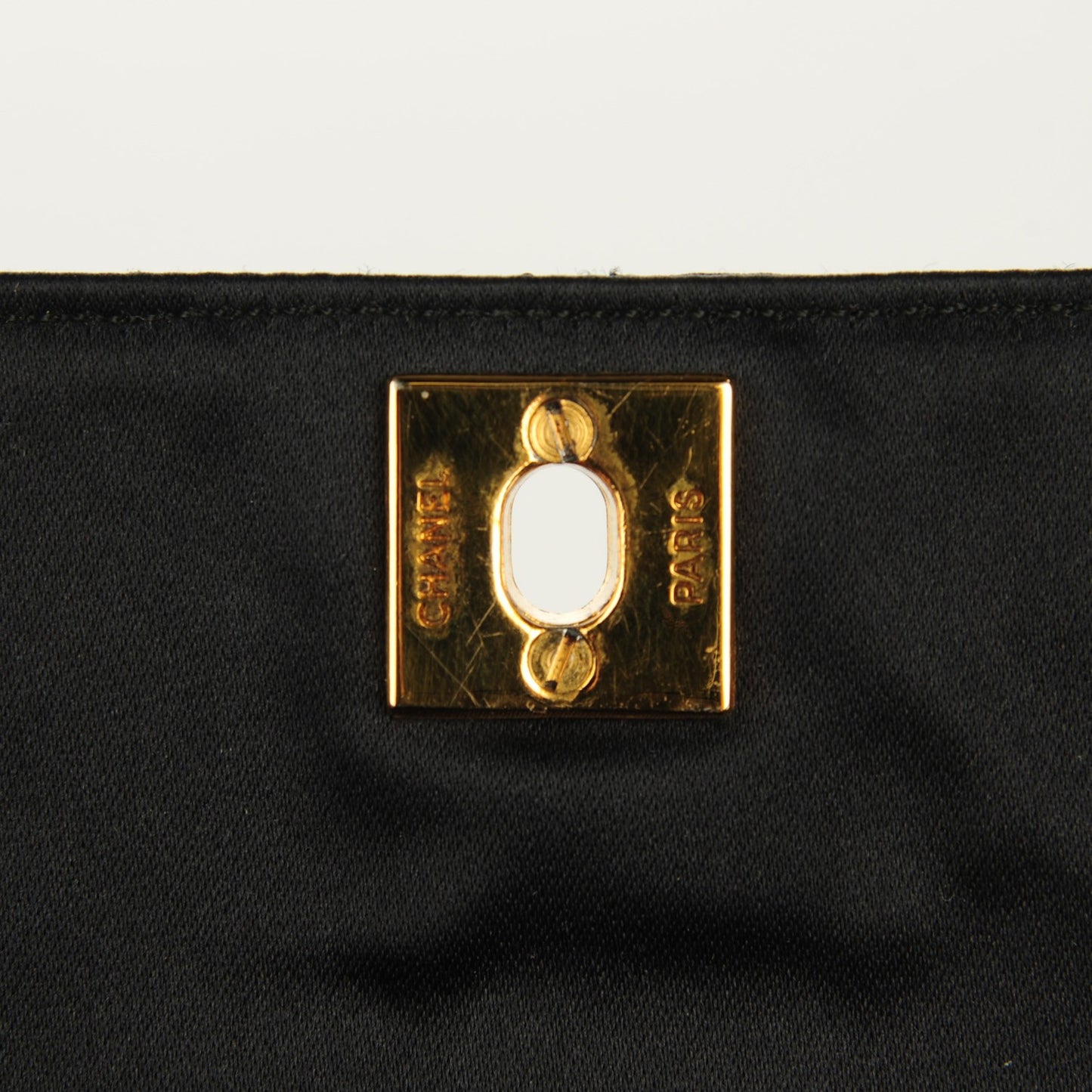 Satin Quilted Extra Mini Flap Black