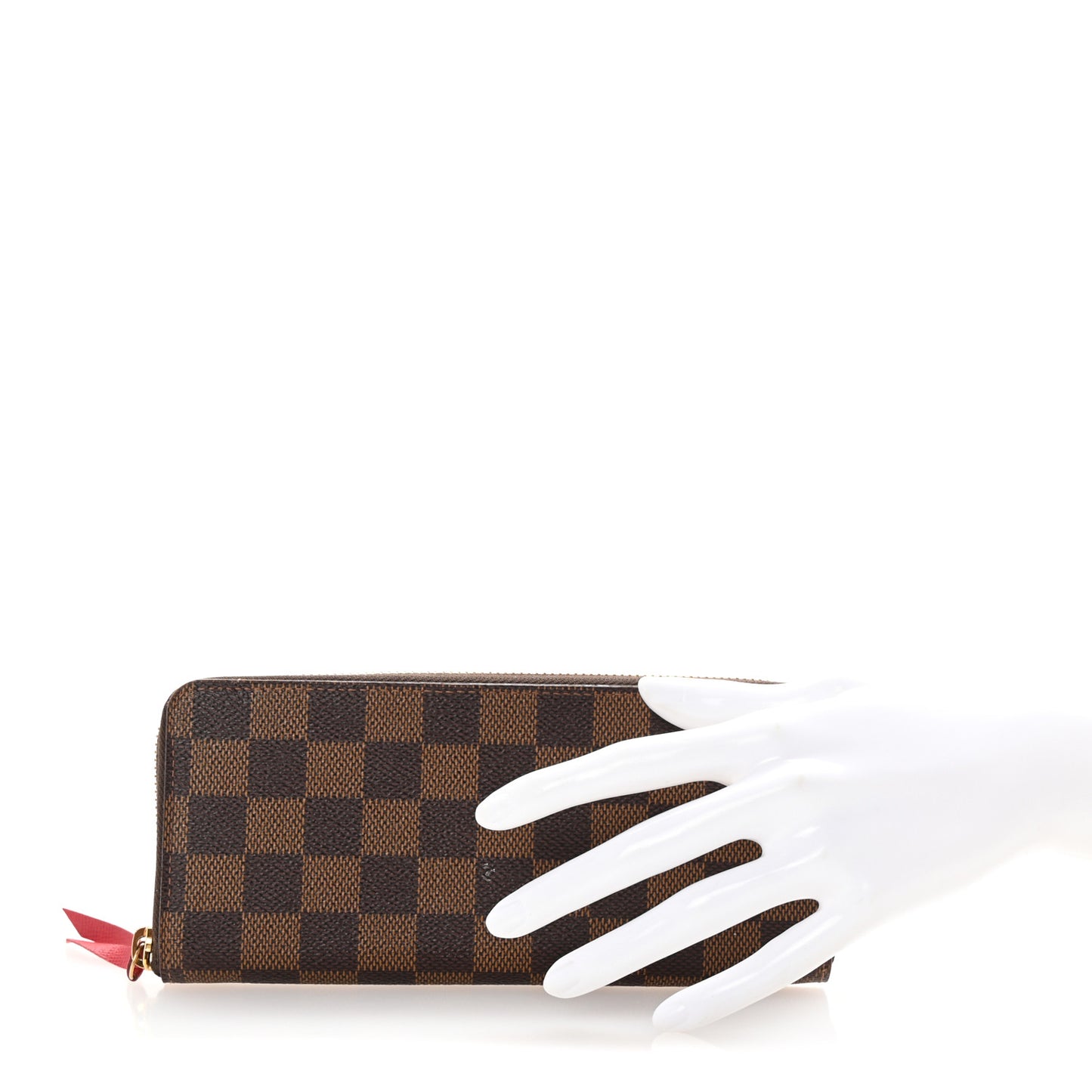 Damier Ebene Clemence Wallet Cherry