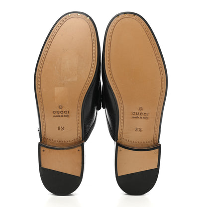 Gucci Goatskin Mens Horsebit Slippers 8.5 Black 5 of 13