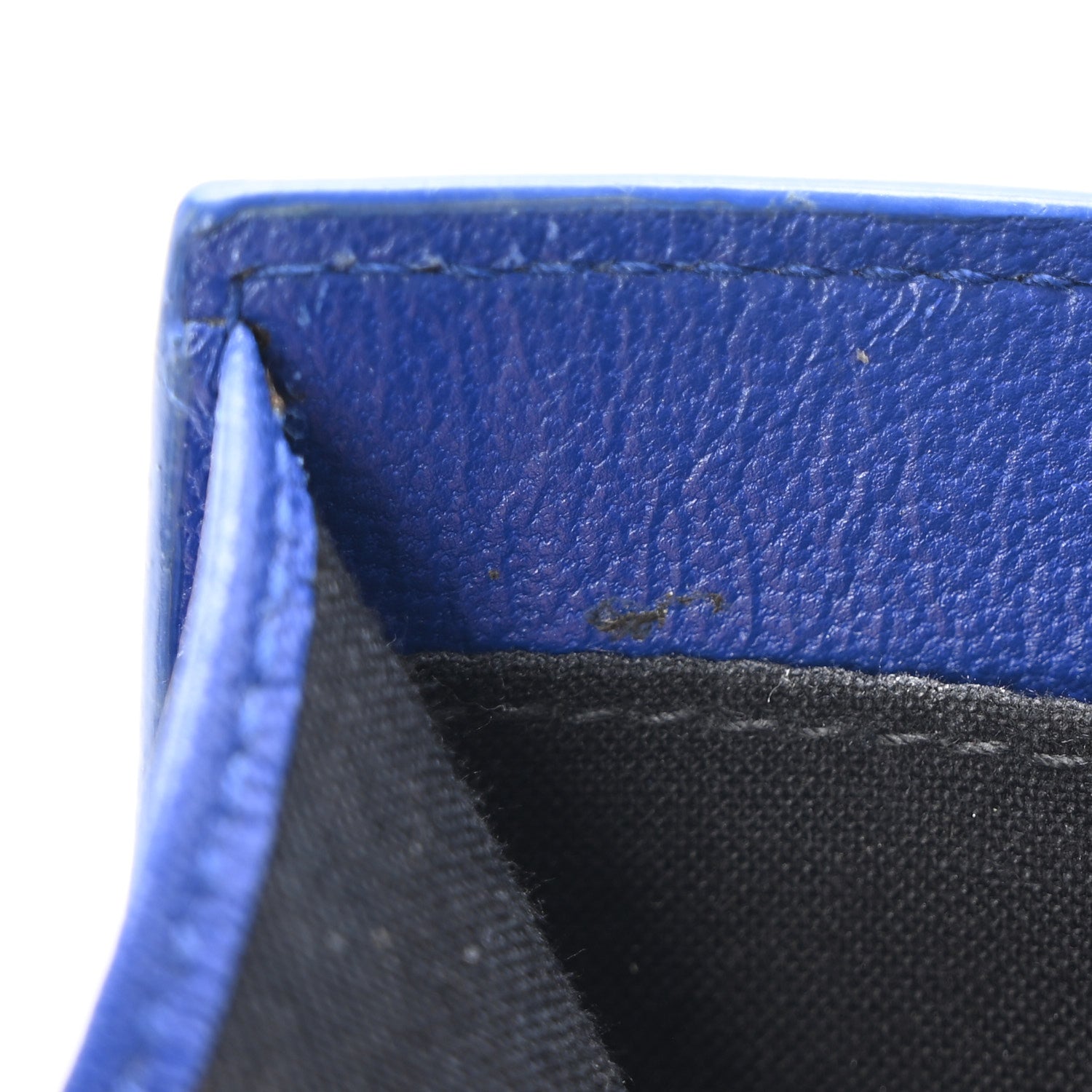 Balenciaga Calfskin Kittens Logo Wallet Electric Blue White 9 of 12