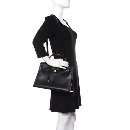 Hermes Box Kelly Sellier 32 Black 2 of 16