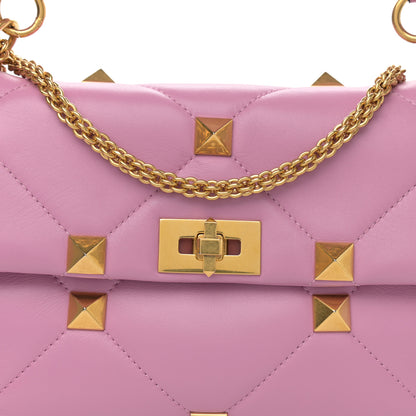 Valentino Garavani Nappa Large Roman Stud Shoulder Bag Giacinto 6 of 14