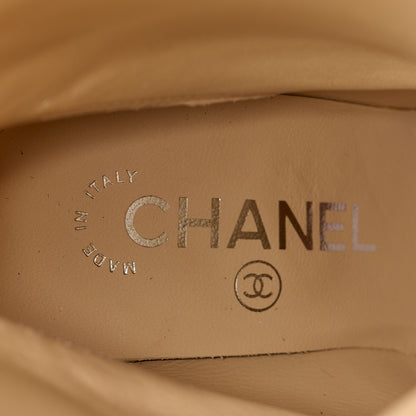 Chanel Suede Calfskin Satin Gabrielle Cap Toe Short Boots 35.5 Royal Blue Black 8 of 10