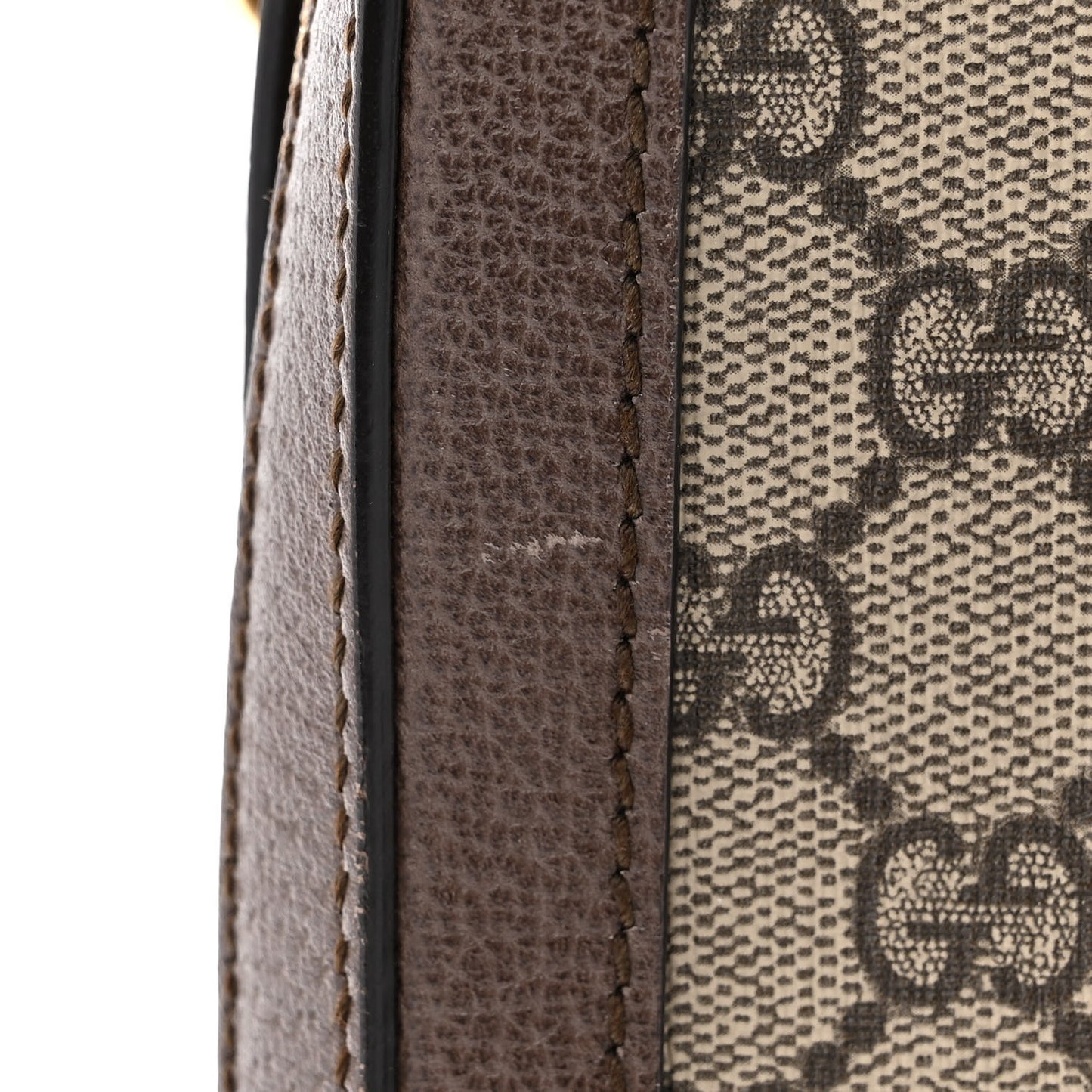 GG Supreme Monogram Web Small Ophidia Top Handle Shoulder Bag Brown