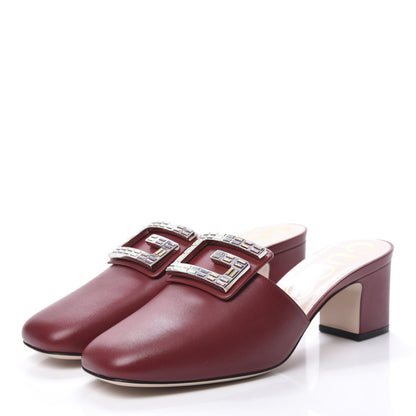 Gucci Malaga Kid Crystal Square G Madelyn Mules 39 Romantic Cerise 3 of 10