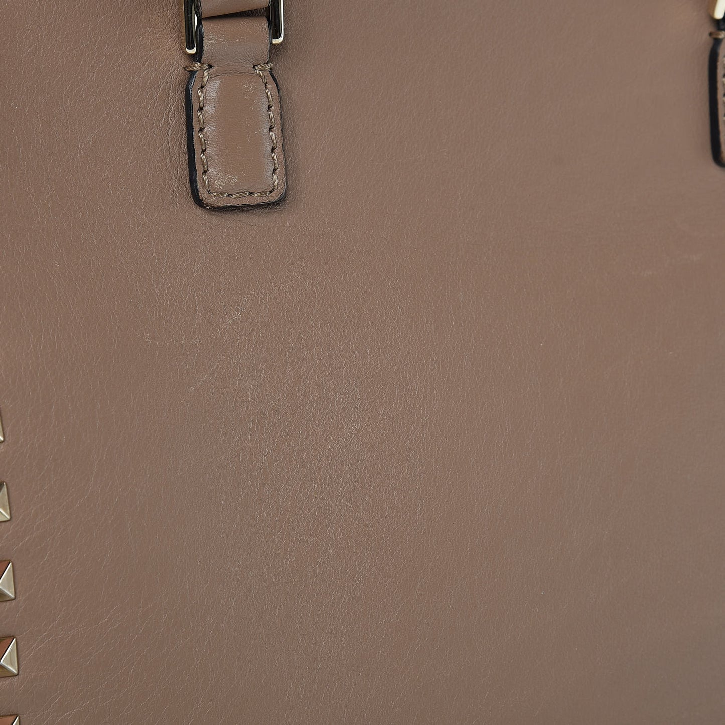 Vitello Rockstud Double Handle Tote Alpaca