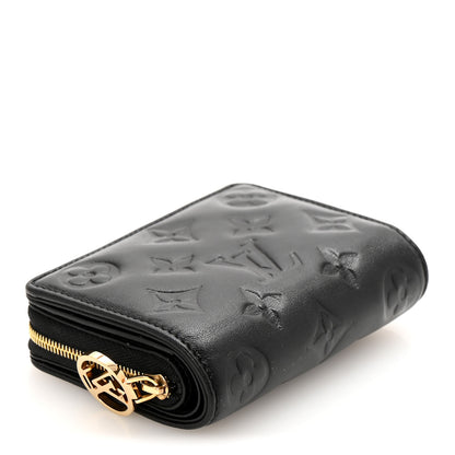 Louis Vuitton Lambskin Embossed Monogram Lou Coussin Wallet Black 4 of 8