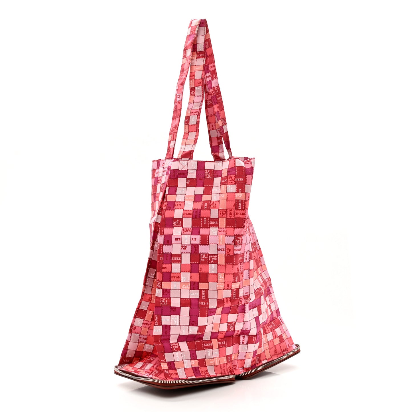 Buffle Silky Bolduc Au Carre Pop Shopper Tote Rouge H