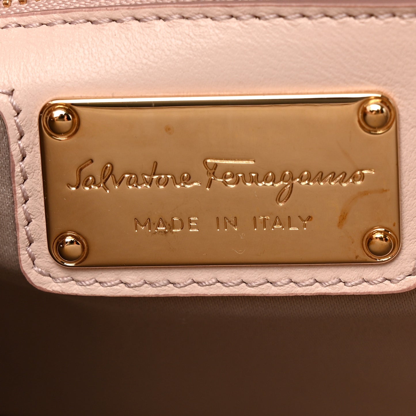 Patent Calfskin Vara Bow Chain Flap Crossbody Beige