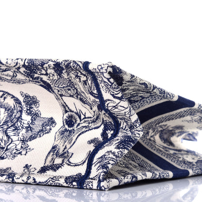 Christian Dior Canvas Embroidered Medium Dioriviera Toile De Jouy Book Tote Blue 8 of 8