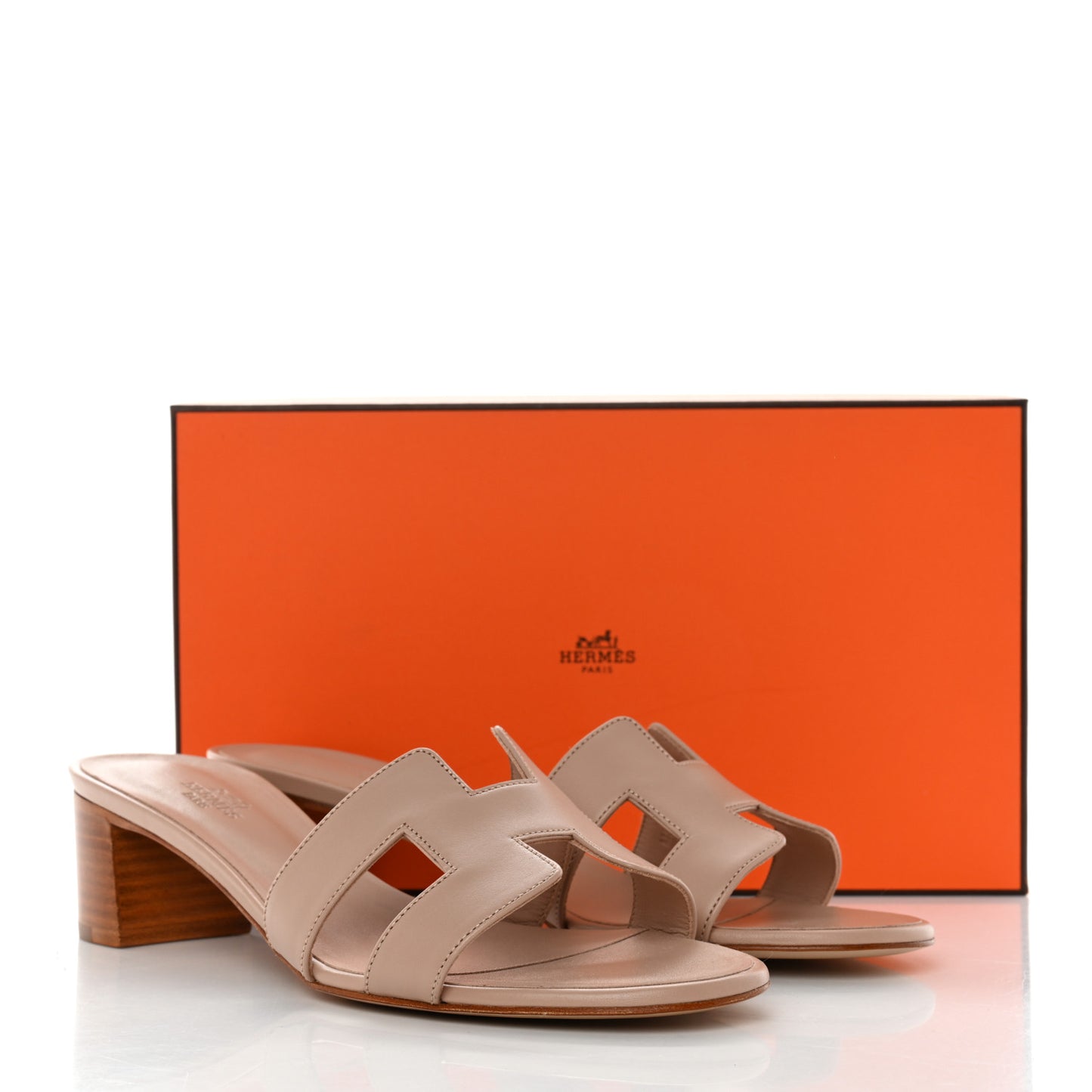 Calfskin Oasis Sandals 39 Beige Nude