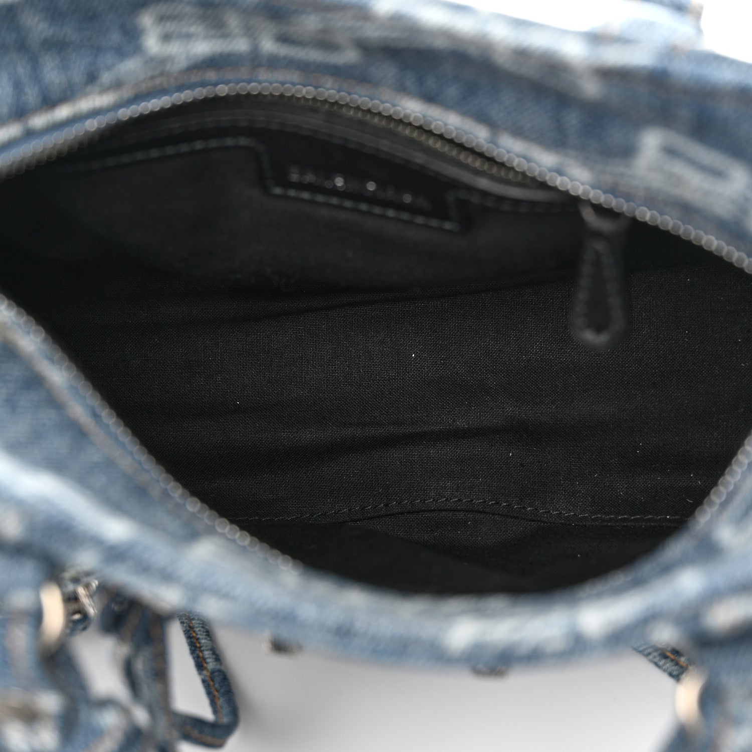 Balenciaga Denim BB Monogram Neo Cagole Handbag XS Blue 5 of 11