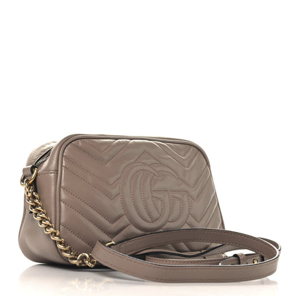 Gucci Calfskin Matelasse Small GG Marmont Chain Shoulder Bag Porcelain Rose 3 of 13