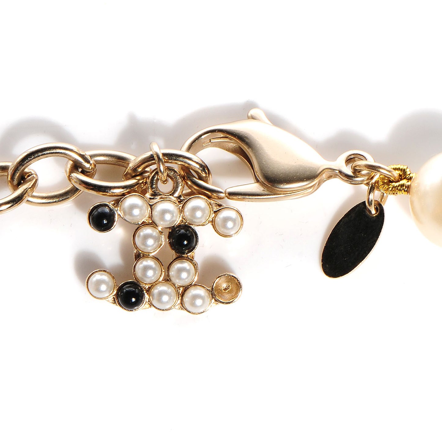 Poured Glass Faux Pearl Short Necklace