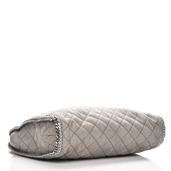 Shaggy Deer Quilted Big Falabella Tote Grey