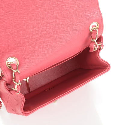 Chanel Caviar Quilted Mini Square Flap Dark Pink 5 of 7