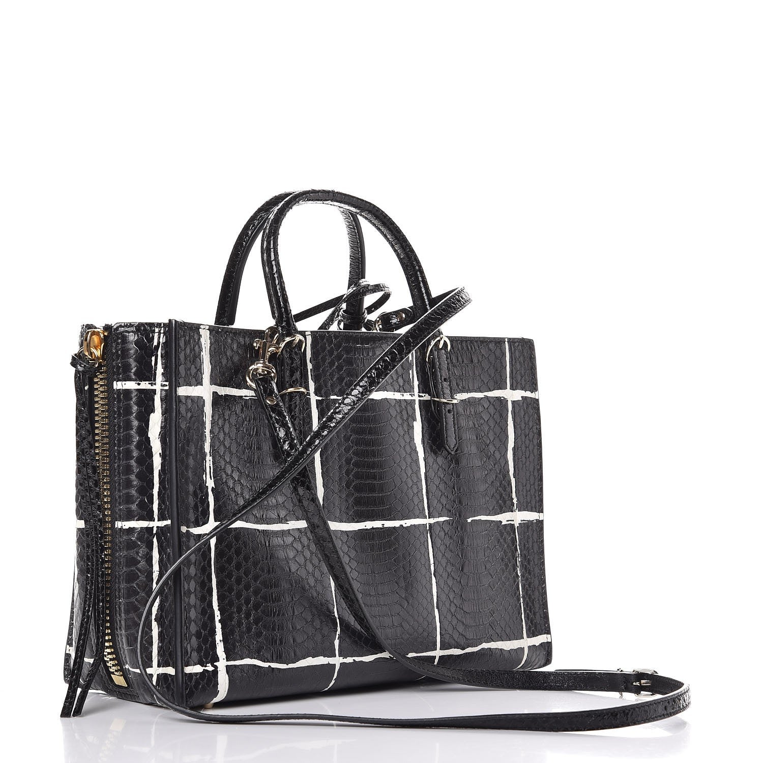 Balenciaga Ayers Papier A6 Zip Around Tote Black White 3 of 7