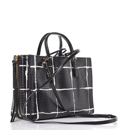 Balenciaga Ayers Papier A6 Zip Around Tote Black White 3 of 7