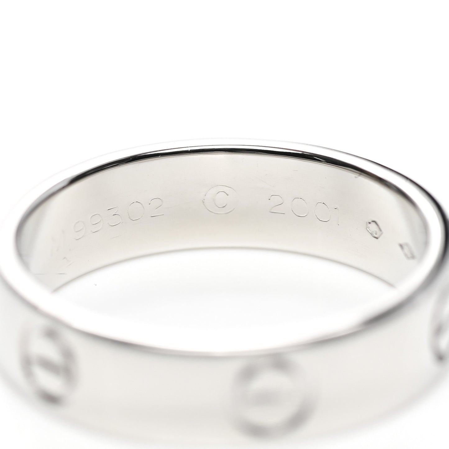Platinum 5.5mm LOVE Ring 58 8.5