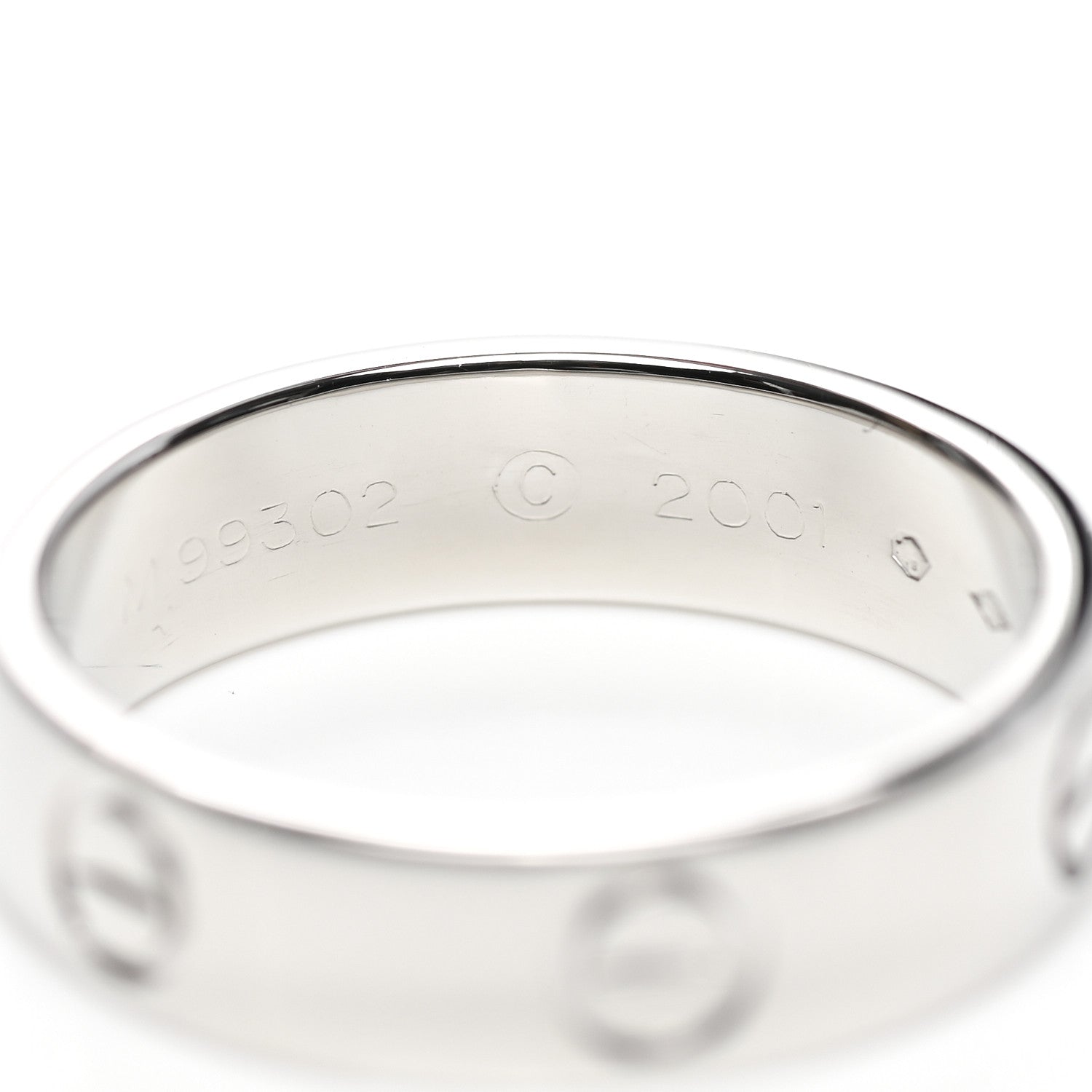 Cartier Platinum 5.5mm LOVE Ring 58 8.5 5 of 5
