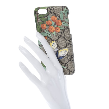 Gucci GG Supreme Monogram Tian Print iPhone 7 Case Beige Multicolor New Acero 2 of 7