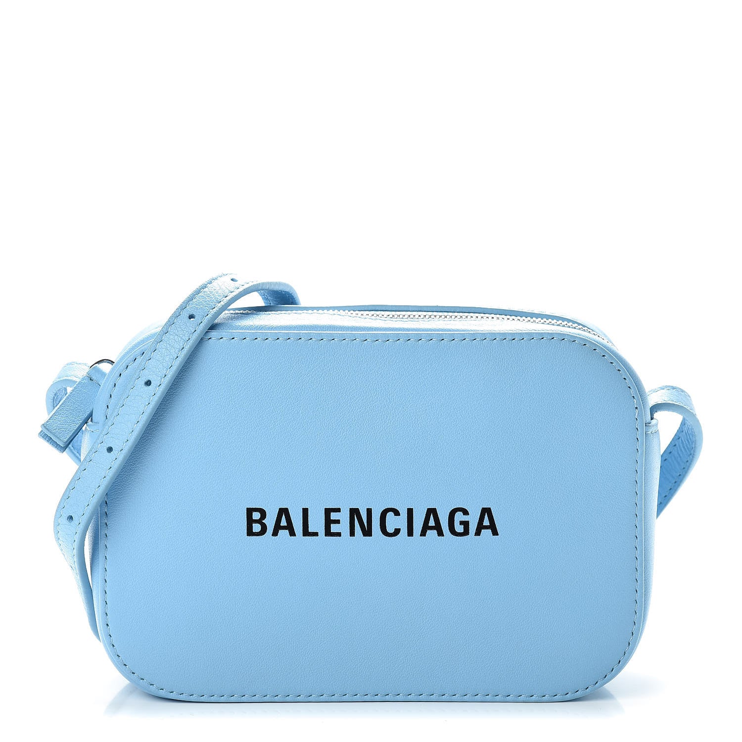 Balenciaga Calfskin XS Everyday Camera Bag Baby Blue Black 1 of 12