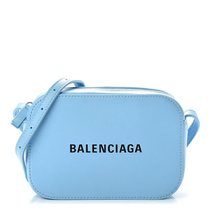 Balenciaga Calfskin XS Everyday Camera Bag Baby Blue Black 1 of 12