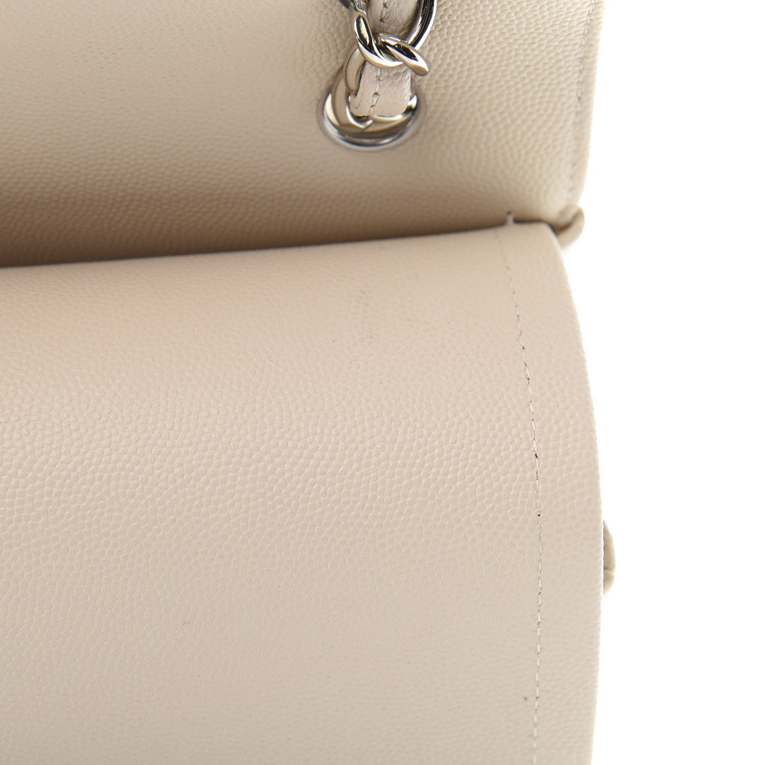 Chanel Caviar Quilted Jumbo Double Flap Light Beige 12 of 14