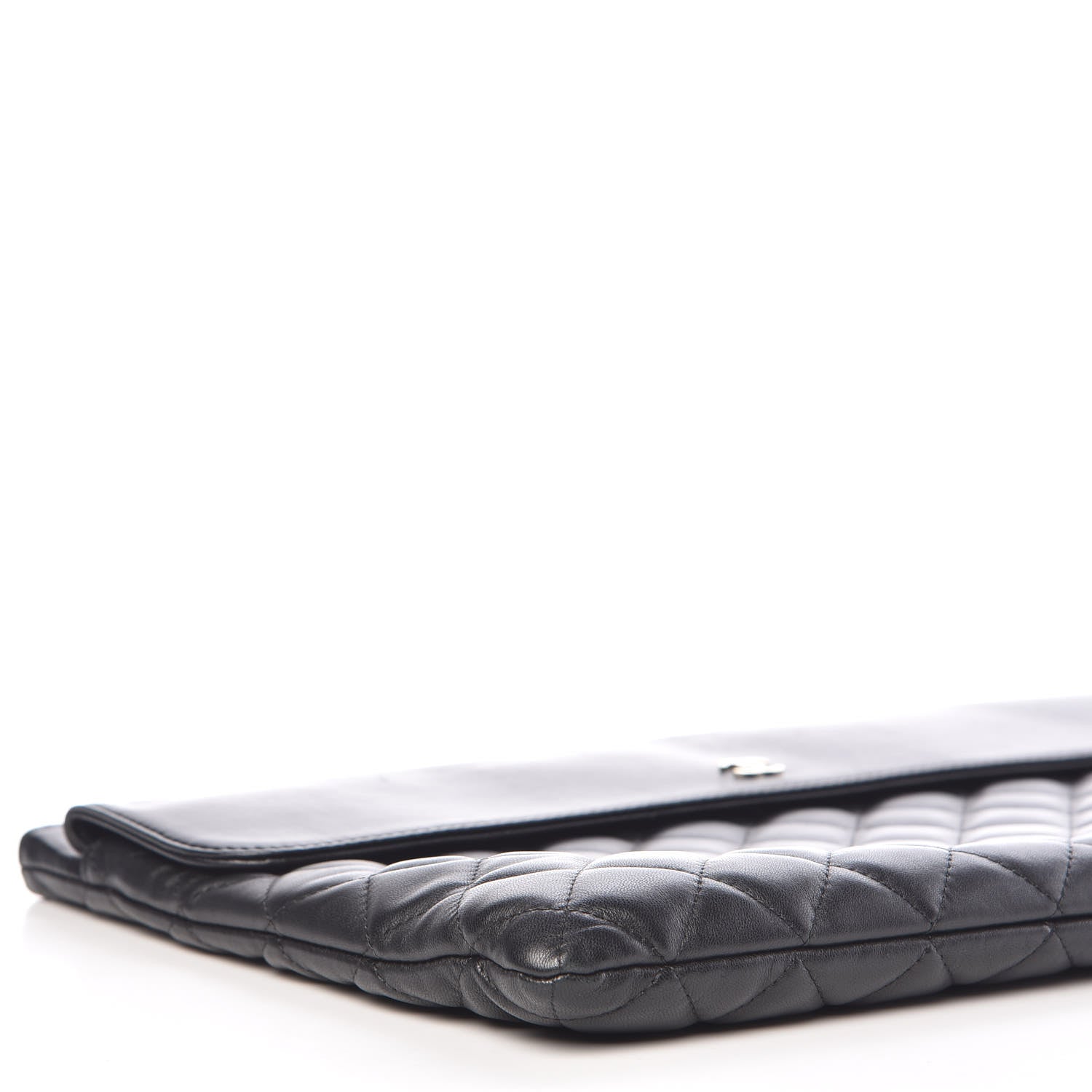 Chanel Lambskin Quilted Large Flap Cosmetic Case Black 5 of 13