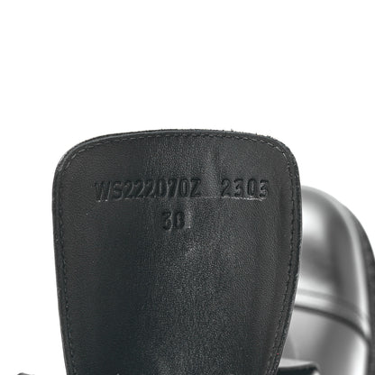 Hermes Glossed Calfskin Funk Ankle Boots 38 Black 8 of 9